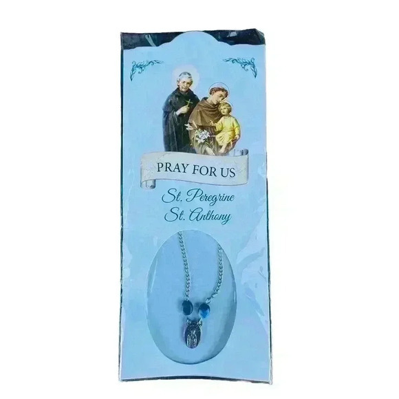 St Anthony St Peregrine Necklace Pendant Franciscan‎ Friars of The Atonement New - Picture 1 of 3